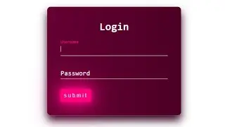 Login Form with Neon Light Button In Pure | HTML | & | CSS |