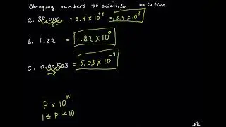 Changing numbers to scientific notation
