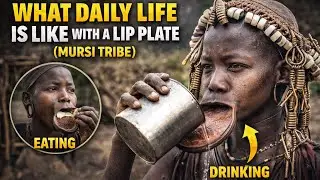 Daily Life With a Lip Plate (Mursi Tribe) 