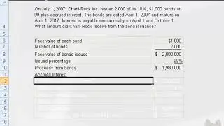 Determining Bond Proceeds Including Accrued Interest