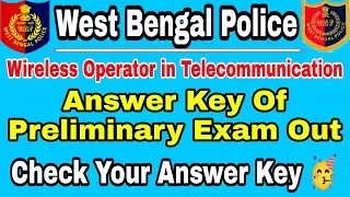 WBP Wireless Operator and Telecommunication Preliminary Answer Key OUT II CHECK YOUR ANSWER KEY