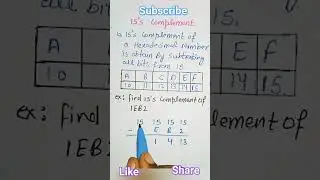 15&rsquo;s complement | r&rsquo;s compliment | digital electronics #shorts