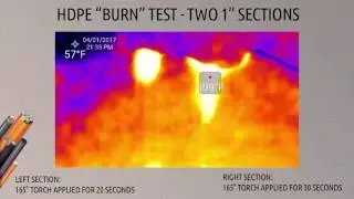 HDPE Material Burn Test (same type of material under the Atlanta I-85 connector prior to combustion)