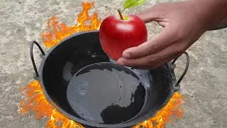 Boiling Apple In Hot Oil Experiment || Hot Oil vs Apple Experiment || Best Technology Style