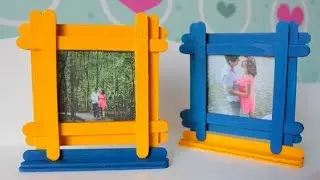 Dondurma çubuklarından fotoğraf çerçevesi yapmak🖼️