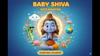 Karpura Gauram Baby Shiva Cartoon Song 🕉️ | करपूर गौरम Bhajan for Kids | Toonpur Kids Cartoon