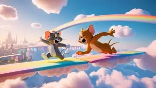 Tom and Jerry Floating Cloud City Chase ☁️🐭🐱 | Funny Cartoon Chase for Kids