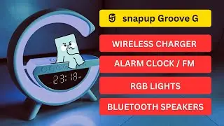 Snapup Groove G Bluetooth Speaker | LED Light | Best Wireless Charger | Alarm Watch Review #india 