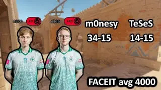 m0nesy (34-15) and TeSeS (14-15) on FACEIT 4000 avg lobby | Voice Comms | Anubis CS2