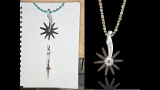 Antique Spur / Rowel Bespoke Western Necklace
