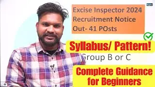 PSSSB Excise Inspector Notification 2024 || Syllabus/Pattern/ Preparation || Electric English