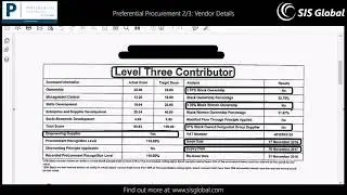 Preferential Procurement 2/3: Vendor Details