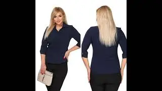 Bluzki SANDRA chaber i granat | Klasyka plus size 42&ndash;60, kt&oacute;ra wysmukla