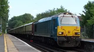 Class 67003 & 005 pass Lenham working 1Y44. 1/6/17