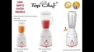Top Chef   Little Master Juicer 1000watts  Mixer Grinder With 100% Pure Copper Heavy Duty Motor