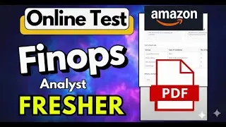 Crack Amazon FinOps Analyst  L2 Fresher | FinOps Analyst Assessment | Finops Analyst Online Test