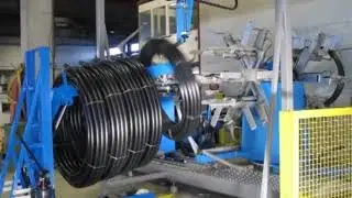 Automatiac Coiler and strapping machine for HDPE pipe and PB pipe