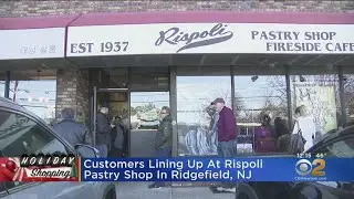 Customers Lining Up At Rispoli Pastry Shop In Ridgefield, NJ