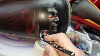 Indian Motorcycle Custompaint Bike Airbrush live with Candy Paints #shorts