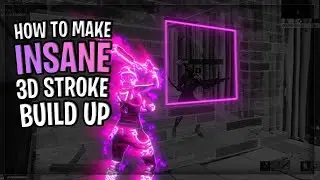 Insane 3D stroke Fortnite montage build up Project File  | After Effects