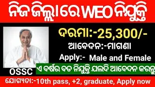 District label job in odisha / Odisha new job 2022 / New govt job vacancy 2022 / New govt job
