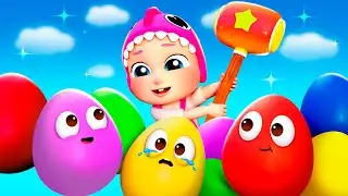 Surprise Egg Animals! 🐼🐉 Find a Panda & Dragon | Bubbleee - 🎶 Sing Along and Learn!