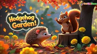Hedgehog in the Garden 🦔🍁 | Autumn Animal Rhyme for Kids | Fall Songs for Children
