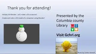 Holiday 3D Blender:  Let’s make a 3D snowman!