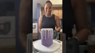 Purple DRIP Cake Design #dripcake #cake #shorts #cakedecorating