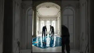This Epoxy Flooring Turned a Villa into a Luxury Koi Pond #interiordesign