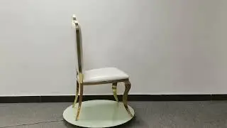 White PU leather dining chair