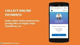 Personal vCard - Online Payment Option