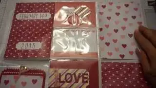 Stampin Up January 2015 Paper Pumpkin kit with Valentine's Tag, Cards, & Project Life Scrapbook Page