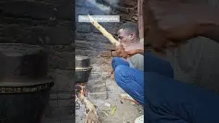 The African way of Cooking, not by gas, electricity, but by Firewood
