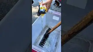 💥 Don&rsquo;t break your back scrubbing asphalt off your tools #PavingTools #Asphalt #PavingLife
