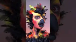 Makeup inspired by mythical creatures: PHOENIX