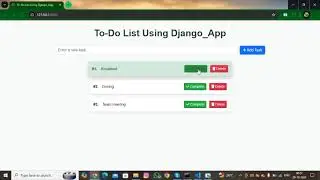 To-do List Using Django-App