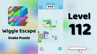 🎮 Wiggle Escape Level 112 Walkthrough | Snake Puzzle Challenge 🐍 | SolutionGuruji