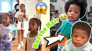 Ziggy's FIRST Haircut 🥹✂️ (The Girls' Reaction was EVERYTHING!)