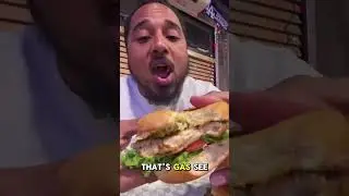 BACON on top of a Turkey Burger 🤯🔥🔥 this is so bomb ! #shorts #food #mukbang