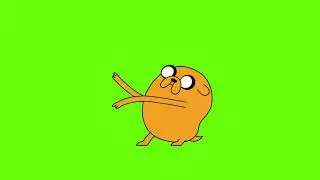 JAKE THE DOG (ADVENTURE TIME) DANCING ANIMATED GREEN SCREEN (CHROMA KEY)