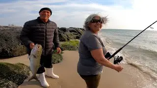 BIG Topwater Gator Bluefish - SHARE the JOY of FISHING - Popping for Chopper Blues