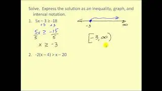 Solving Linear Inequalities in One Variable