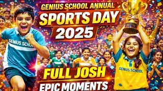 School Sports Day 2025 🏆|| Full Energy & Crazy Moments || Genius School Sports Day