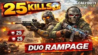 25 KILLS DUO RAMPAGE 😱 | COD Mobile BR Duo Insane Victory | Hindi Gameplay | Day 1