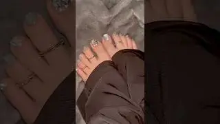 Grey Diamond toenails #nails #fakenails #laylaanails #naildesigns #nailart #toenails #asmr