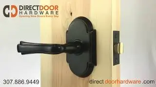 Emtek Webley Lever with Style 8 Rosette in Oil Rubbed Bronze