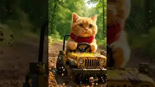 Funny Cat Driving Vehicle Animation | Cute Cat Adventure in 4K