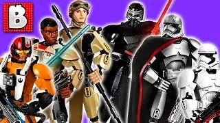 All Six Lego Star Wars Buildable Figures! 2016 Kylo Ren Rey Finn Captian Phasma Poe Dameron