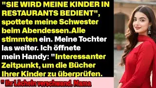Meine Schwester höhnte: „Deine Tochter bleibt ewig Kellnerin.“ Alle lachten – außer mir